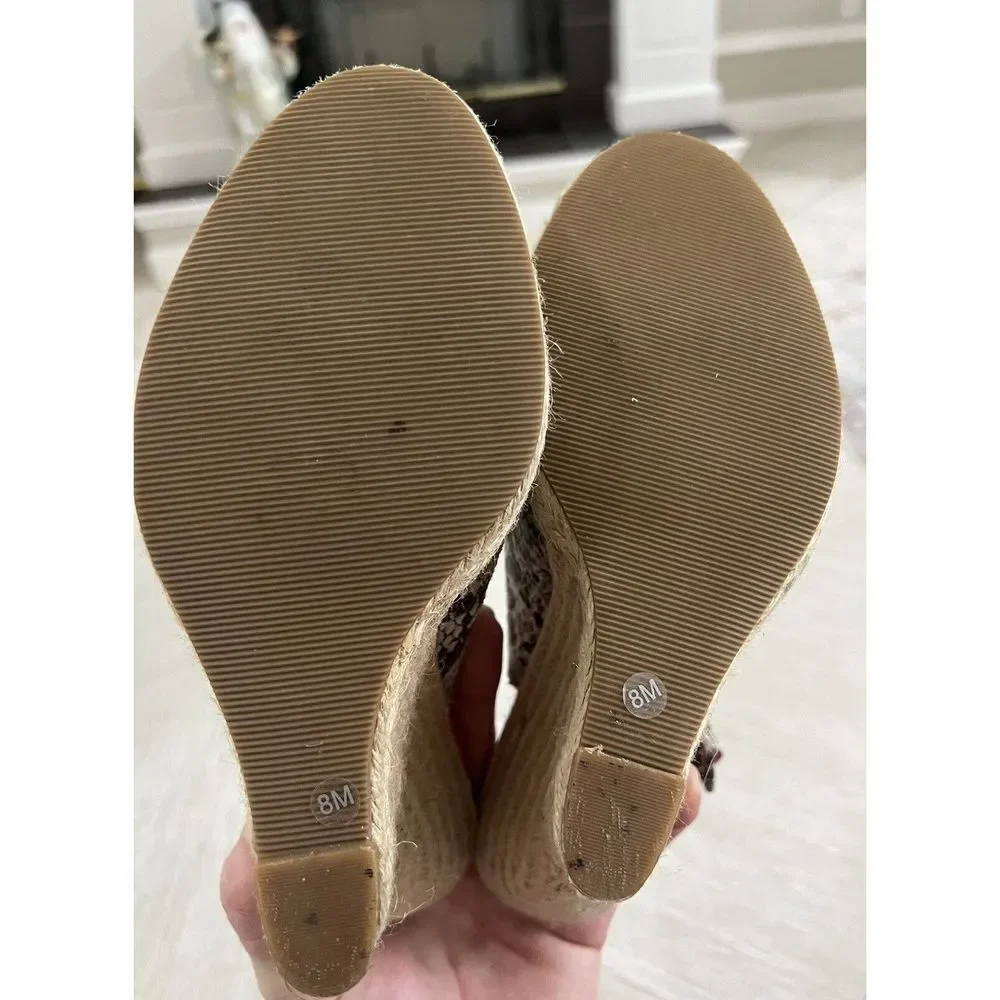 Audrey Brooke Snakeskin‎ Rattle Snake Wedges Sz 8